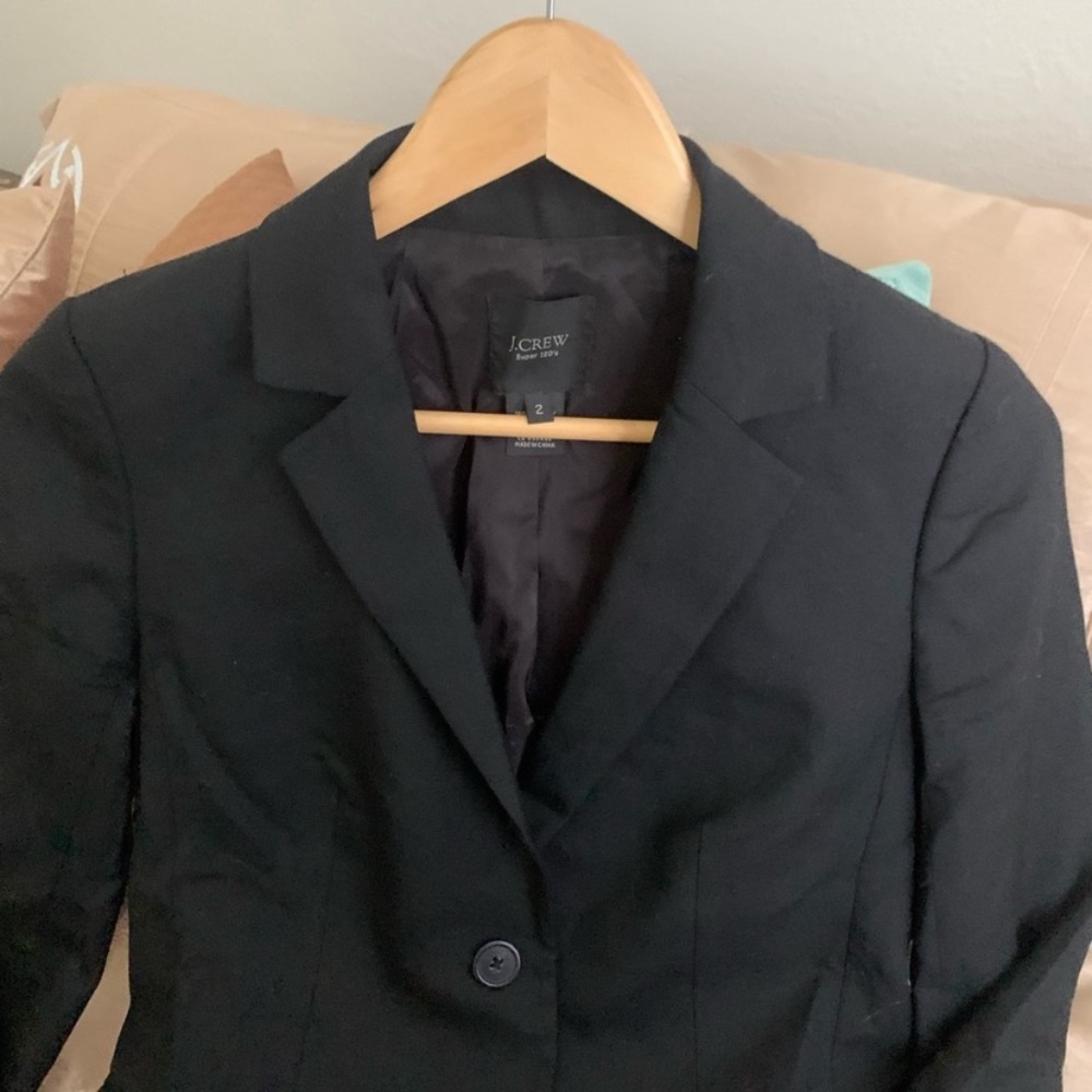 J.Crew Black Wool Super 120s Blazer - Picture 6 of 13